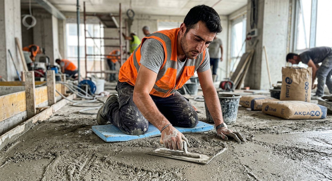 Zemin Şapı Uygulaması saha uygulaması